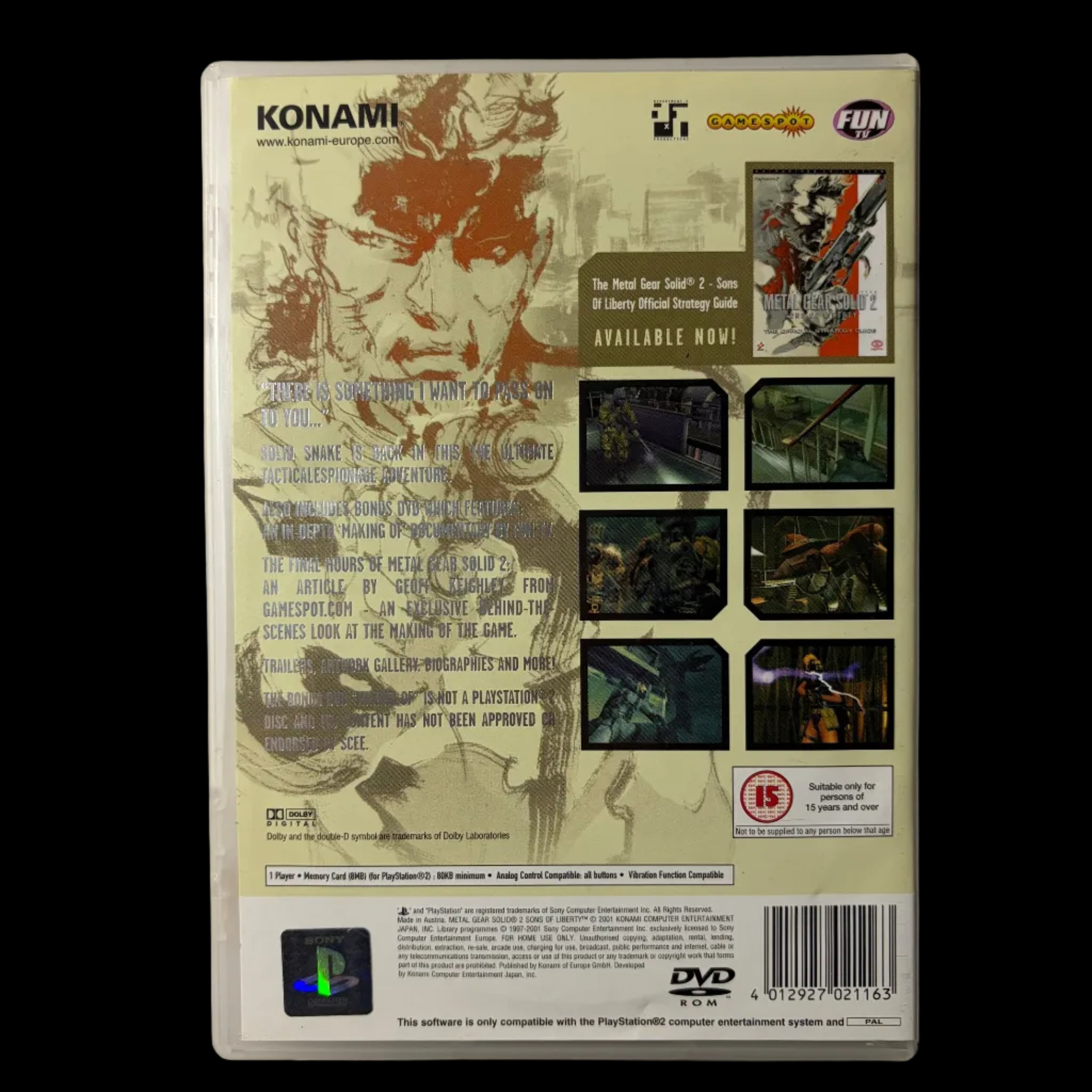 Metal gear solid 2 sons of liberty